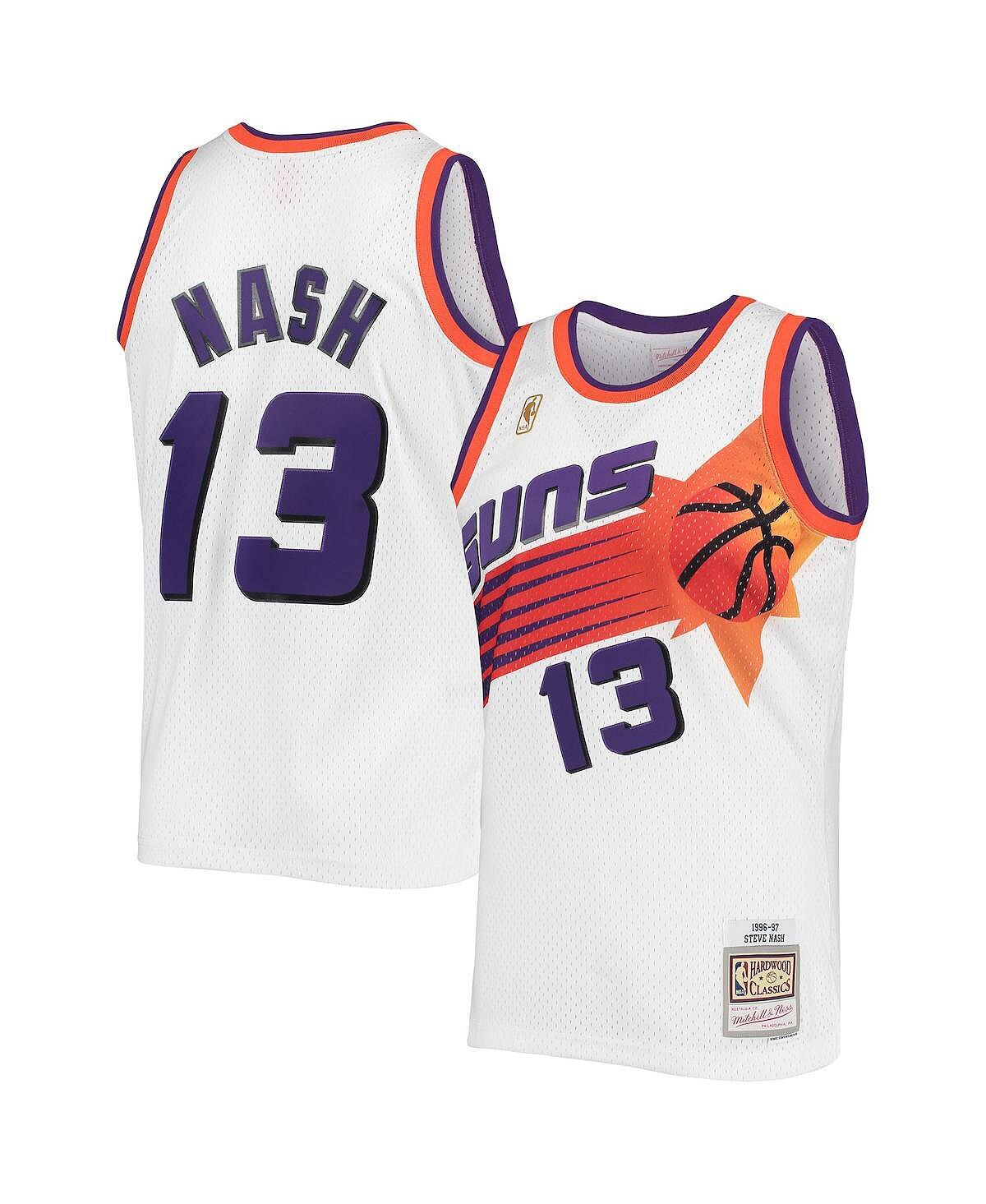 Мужская джерси Swingman White Phoenix Suns 1996–1997 годов Стива Нэша из натуральной древесины классических пород Mitchell & Ness
Мужская джерси Swingman White Phoenix Suns 1996–1997 годов Стива Нэша из натуральной древесины классических пород Mitchell & Ness