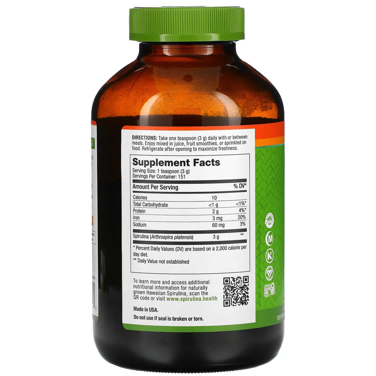 Nutrex Hawaii Порошок Pure Spirulina Pacifica 16 унц. (454 г)
Nutrex Hawaii Порошок Pure Spirulina Pacifica 16 унц. (454 г)