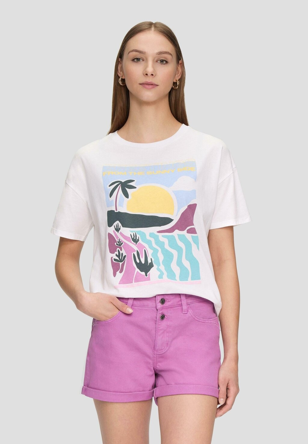 Джинсовые шорты QS, фиолетовый
Джинсовые шорты QS, фиолетовый