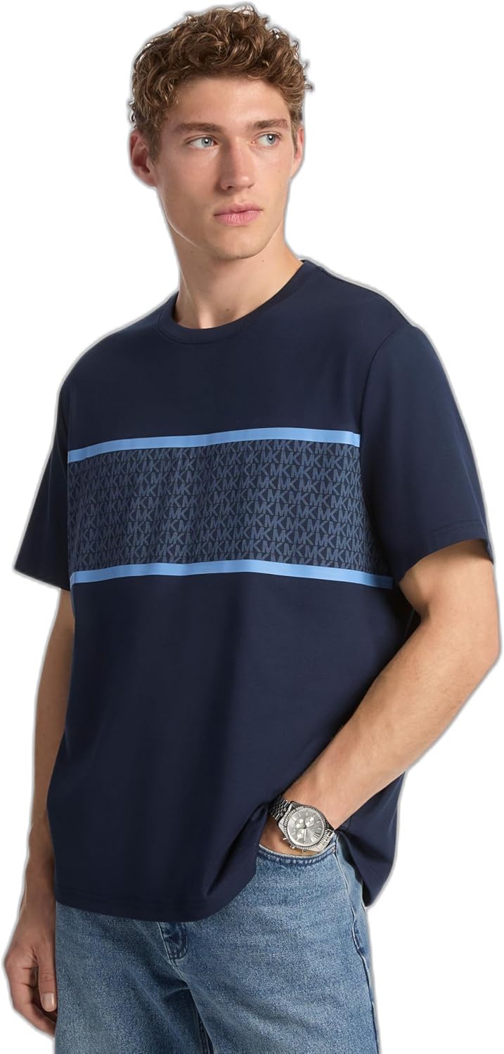 Мужская футболка Michael Kors Mk Signature Stripe Graphic, Midnight, Синий, Мужская футболка Michael Kors Mk Signature Stripe Graphic, Midnight
Мужская футболка Michael Kors Mk Signature Stripe Graphic, Midnight, Синий, Мужская футболка Michael Kors Mk Signature Stripe Graphic, Midnight