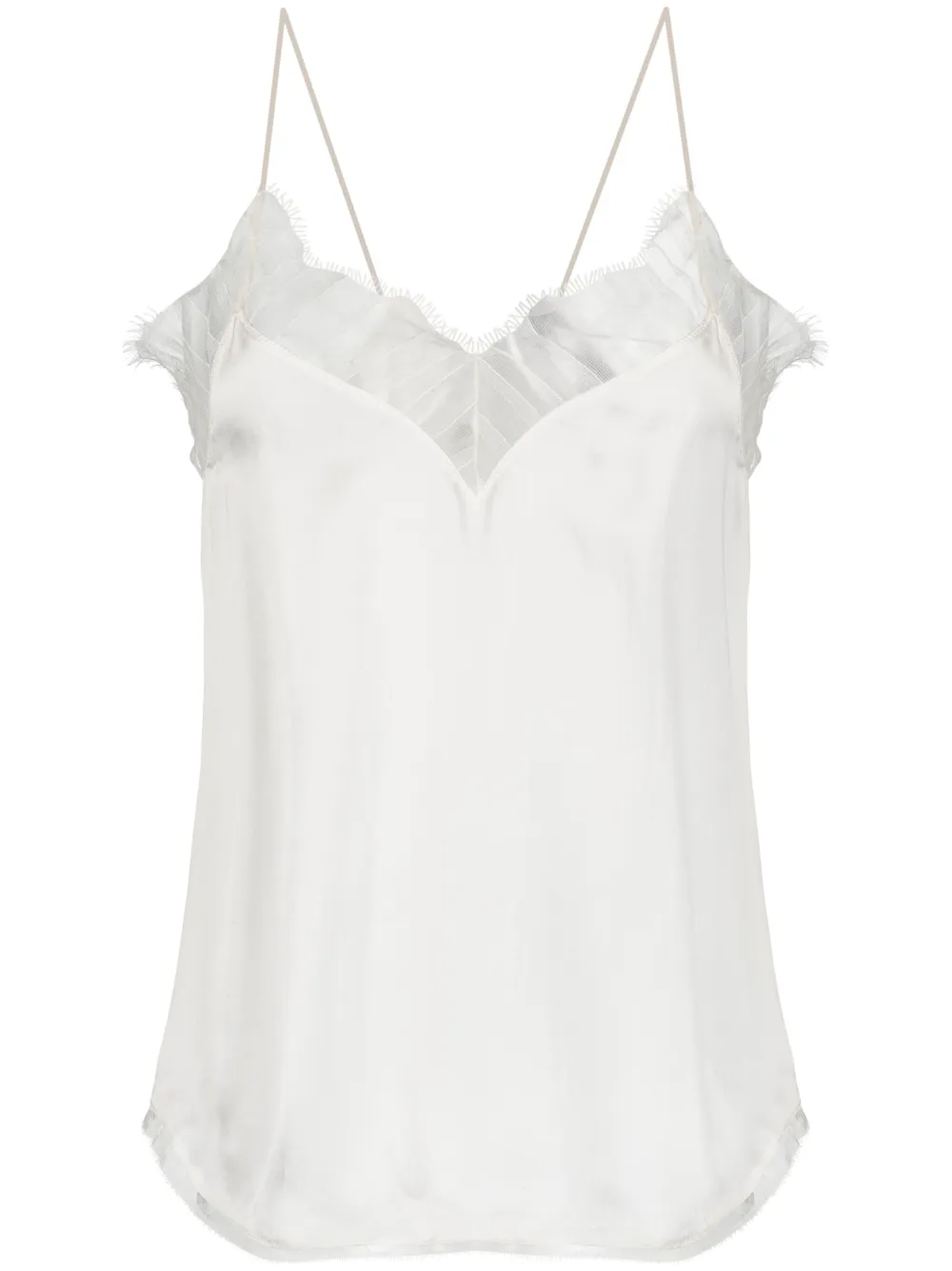 Топ на бретелях с кружевом IRO, белый 
Топ на бретелях с кружевом IRO, белый