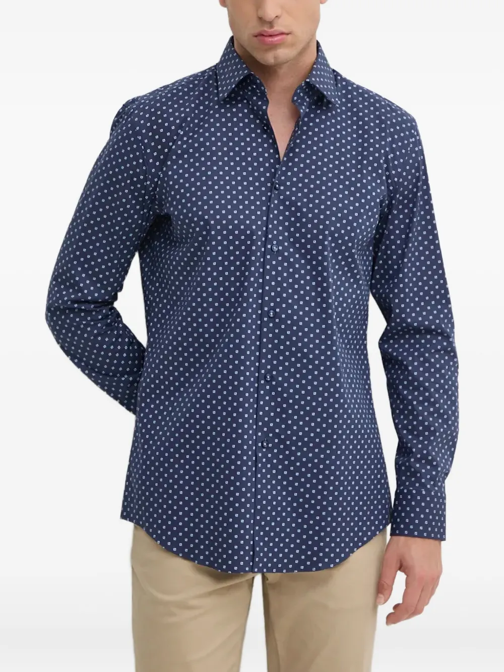 Рубашка с узором H-Hank-Kent Boss, синий
Рубашка с узором H-Hank-Kent Boss, синий