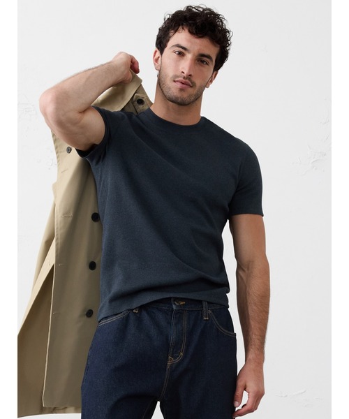 BANANA REPUBLIC FACTORY STORE Футболка с круглым вырезом и ребристым верхом, Banana Republic Factory, темно-синий
BANANA REPUBLIC FACTORY STORE Футболка с круглым вырезом и ребристым верхом, Banana Republic Factory, темно-синий