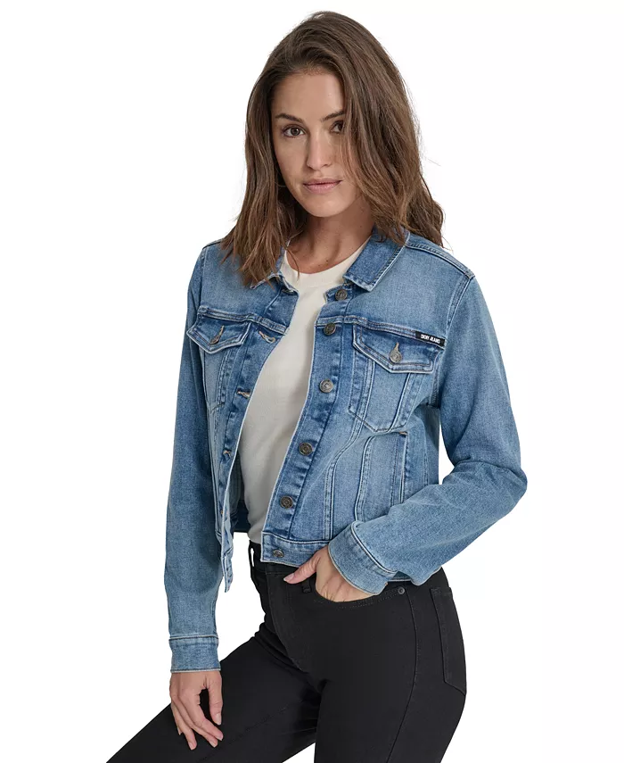Женская джинсовая куртка-косуха на пуговицах DKNY Jeans, синий
Женская джинсовая куртка-косуха на пуговицах DKNY Jeans, синий