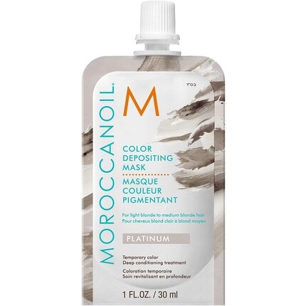 Цветная депонирующая маска Platinum 30 мл, Moroccanoil 
Цветная депонирующая маска Platinum 30 мл, Moroccanoil