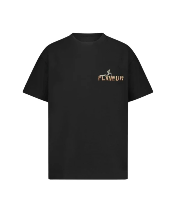 Черная футболка с принтом на спине FlãNeur, черный
Черная футболка с принтом на спине FlãNeur, черный