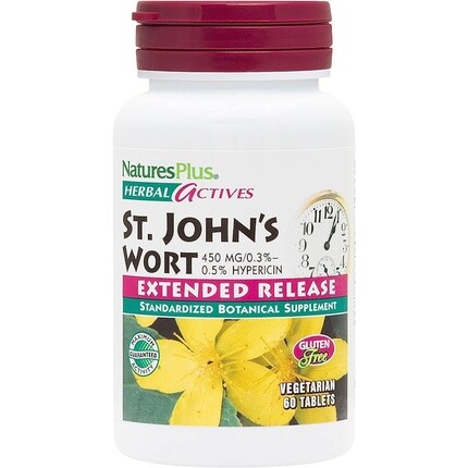 NaturesPlus Herbal Actives Зверобой пролонгированного действия, 450 мг, 60 веганских таблеток Nature's Plus
NaturesPlus Herbal Actives Зверобой пролонгированного действия, 450 мг, 60 веганских таблеток Nature's Plus