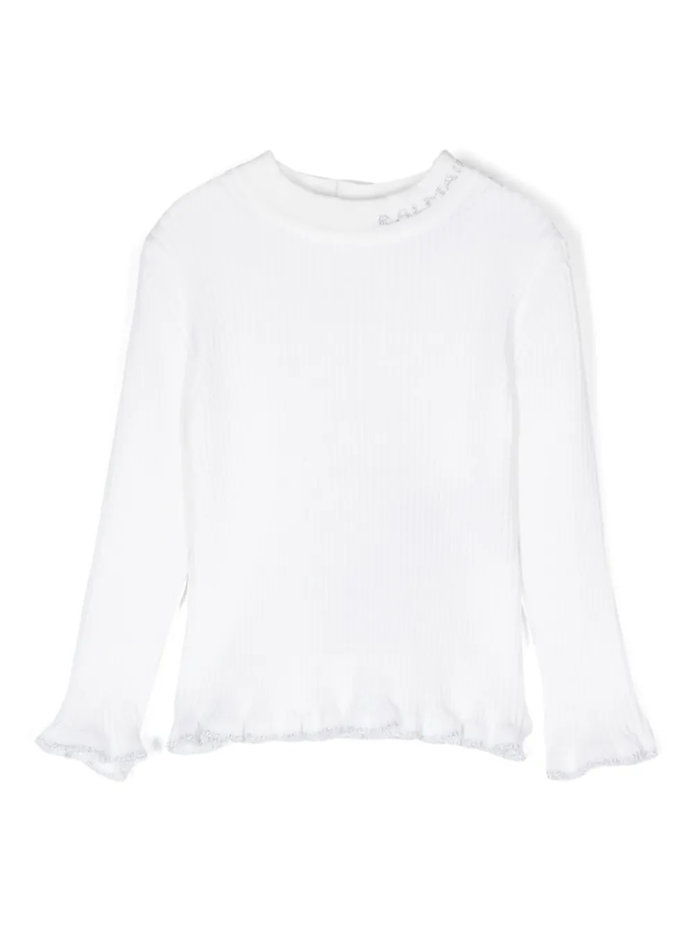 Джемпер с вышитым логотипом Balmain Kids, белый
Джемпер с вышитым логотипом Balmain Kids, белый