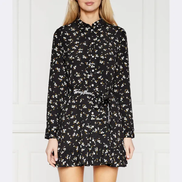 Платье с цветочным поясом Tommy Hilfiger, черный
Платье с цветочным поясом Tommy Hilfiger, черный