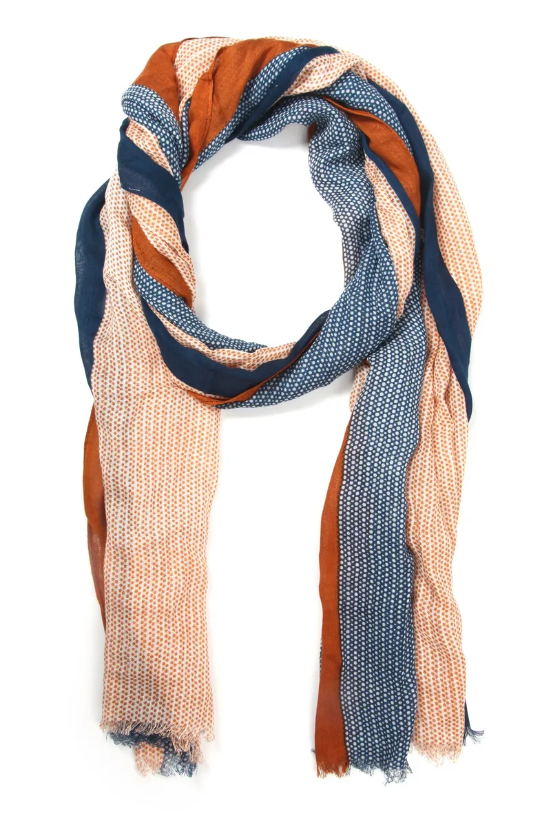 COLLEZIONE ALESSANDRO модный шарф "Fenja" в полоску с мелкими точками, синий
COLLEZIONE ALESSANDRO модный шарф "Fenja" в полоску с мелкими точками, синий