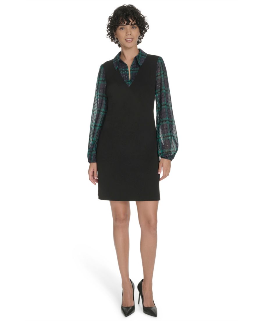 Платье из крепа с длинными рукавами для невысоких девушек Tommy Hilfiger, Black/Midnight/Green
Платье из крепа с длинными рукавами для невысоких девушек Tommy Hilfiger, Black/Midnight/Green