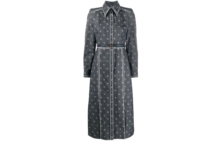 FENDI Платье с длинным рукавом FW21 для женщин, темно-синее
FENDI Платье с длинным рукавом FW21 для женщин, темно-синее