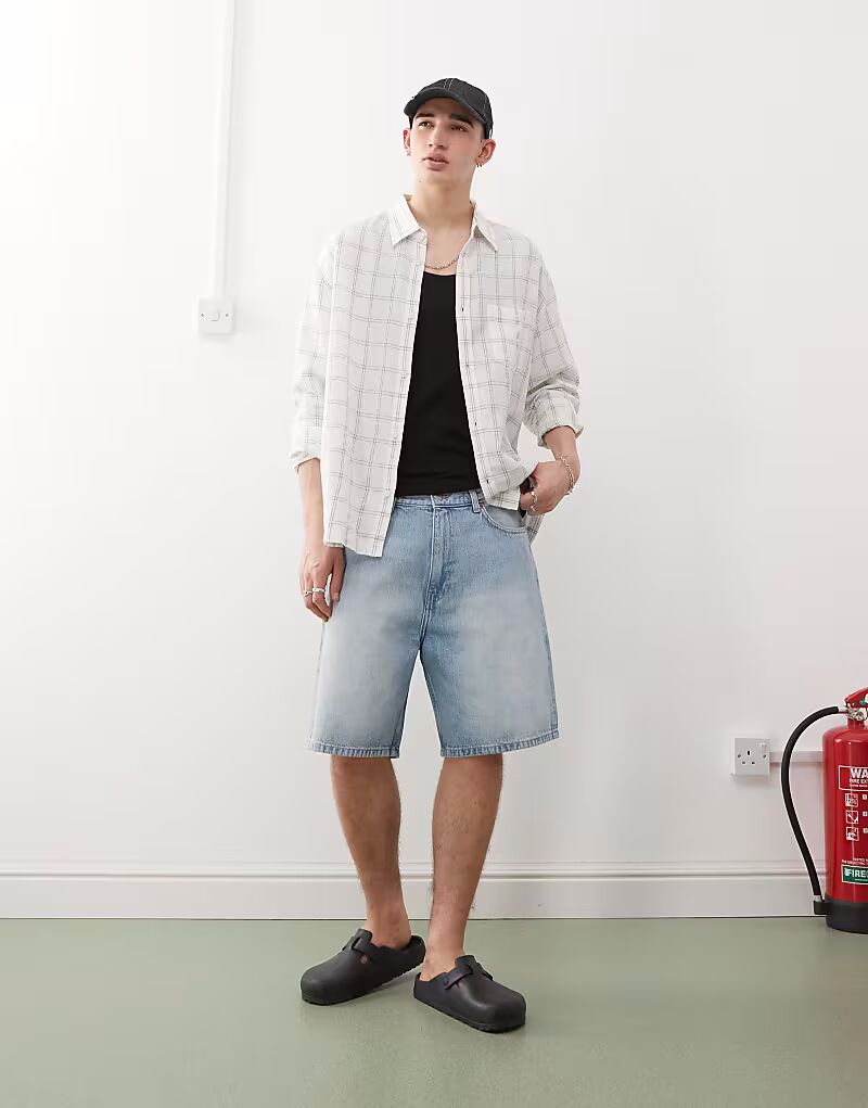 Рубашка свободного кроя с длинными рукавами из льняной смеси в неяркую белую клетку Weekday
Рубашка свободного кроя с длинными рукавами из льняной смеси в неяркую белую клетку Weekday