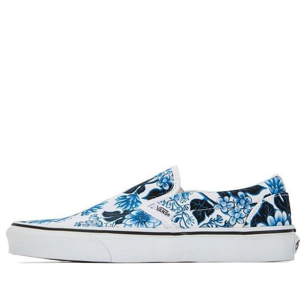 Кроссовки classic slip-on 'blue white' Vans, синий 
Кроссовки classic slip-on 'blue white' Vans, синий