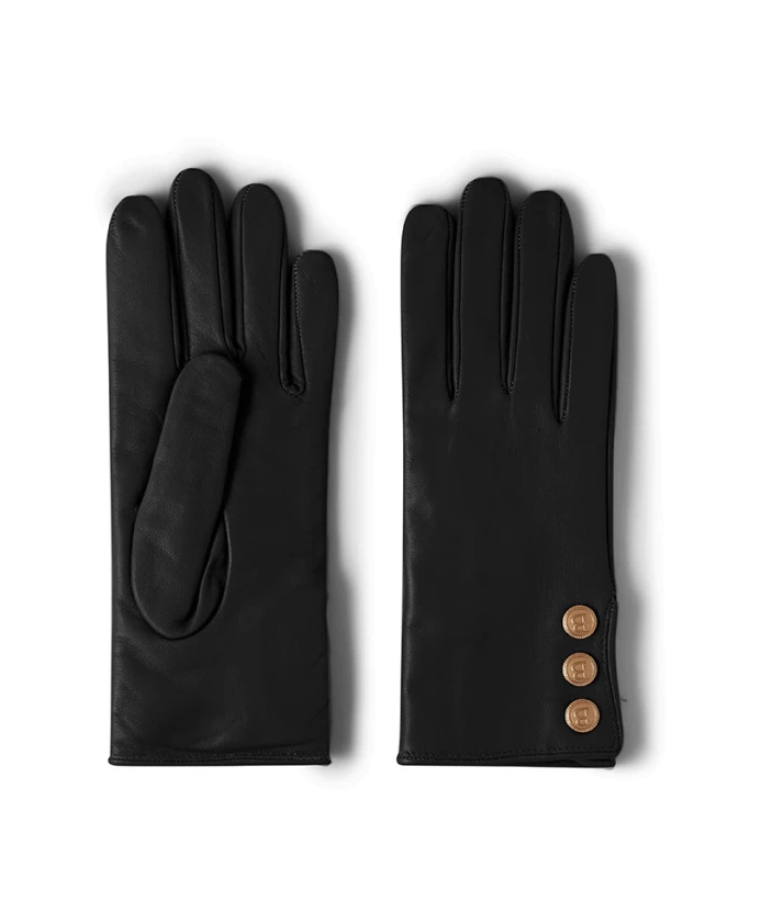 Мягкие кожаные перчатки с золотыми пуговицами. Busnel, черный
Мягкие кожаные перчатки с золотыми пуговицами. Busnel, черный