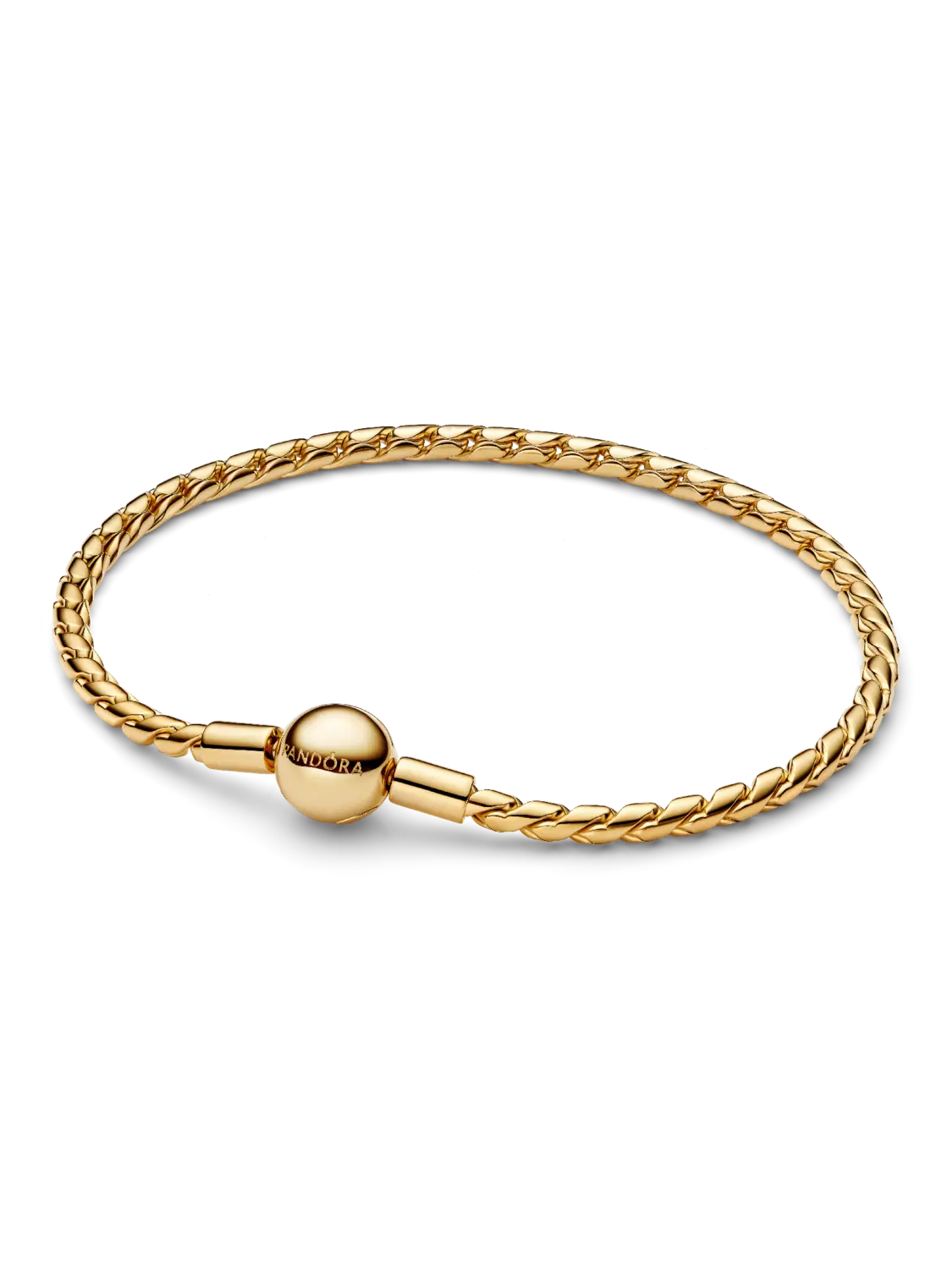 Браслет-цепочка с круглой застежкой в виде крыла Pandora, 14-каратное золотое покрытие
Браслет-цепочка с круглой застежкой в виде крыла Pandora, 14-каратное золотое покрытие