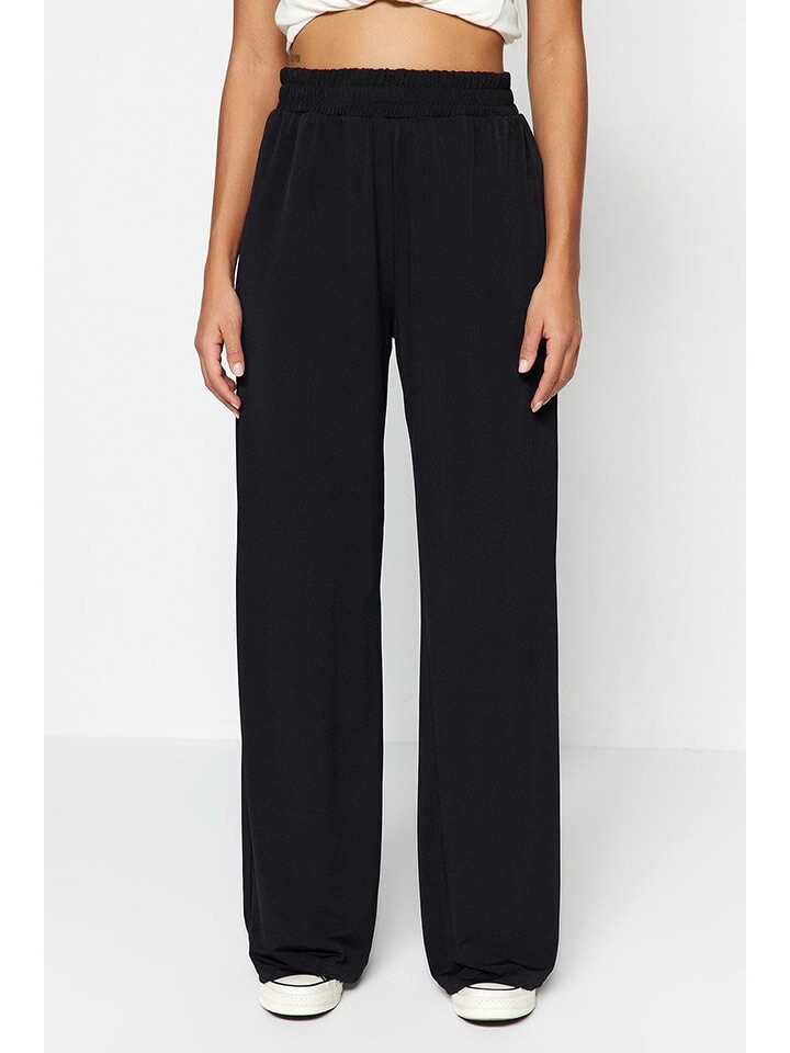 Тканевые брюки trendyol, черный
Тканевые брюки trendyol, черный