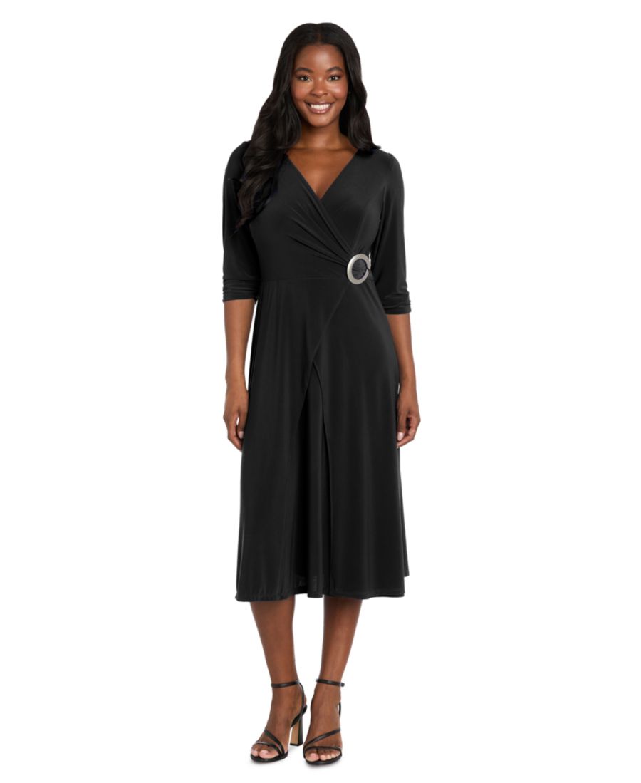 Женское плиссированное вязаное крючком платье миди с открытой спиной R & M Richards, Black
Женское плиссированное вязаное крючком платье миди с открытой спиной R & M Richards, Black