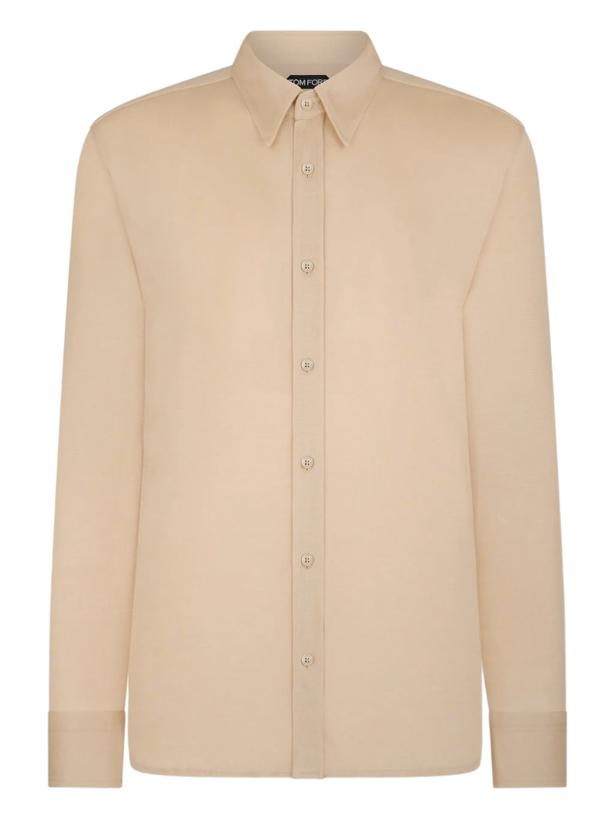 Шелковая рубашка на пуговицах Tom Ford, бежевый
Шелковая рубашка на пуговицах Tom Ford, бежевый