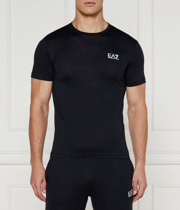 Футболка мужская Ea7 хлопковая облегающего кроя, черный 
Футболка мужская Ea7 хлопковая облегающего кроя, черный