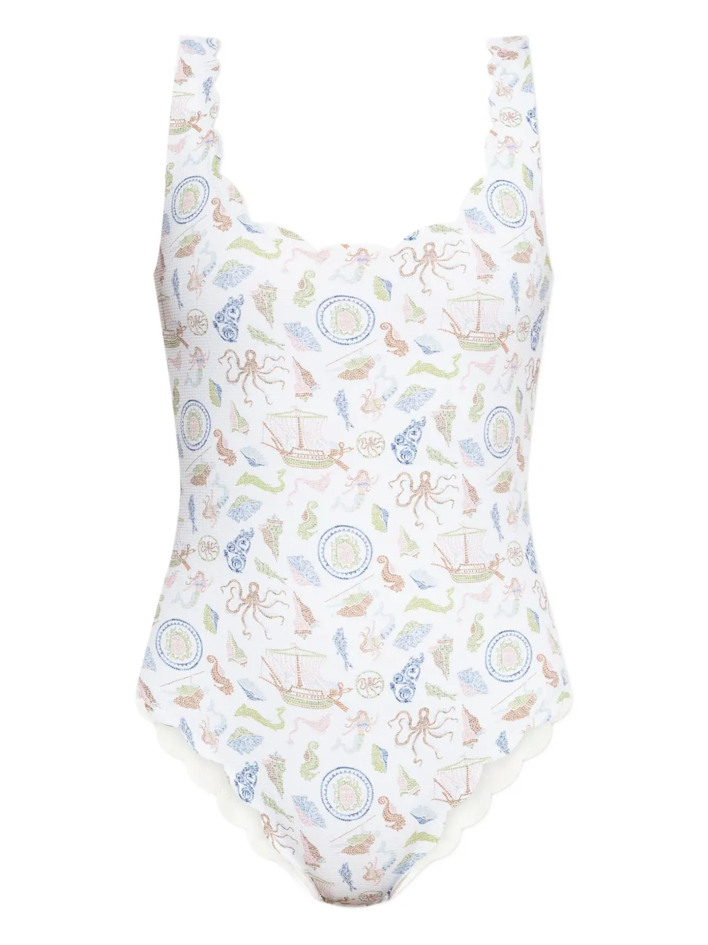 Купальник с фестончатым краем Palm Springs Marysia, белый
Купальник с фестончатым краем Palm Springs Marysia, белый