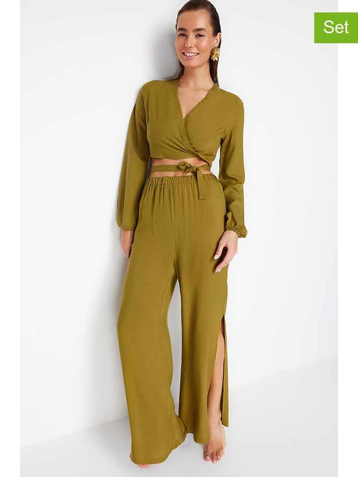 Блузка trendyol, оливковый
Блузка trendyol, оливковый