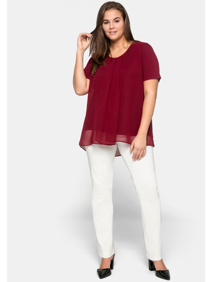 Блузка-рубашка рубиново-красного цвета sheego
Блузка-рубашка рубиново-красного цвета sheego