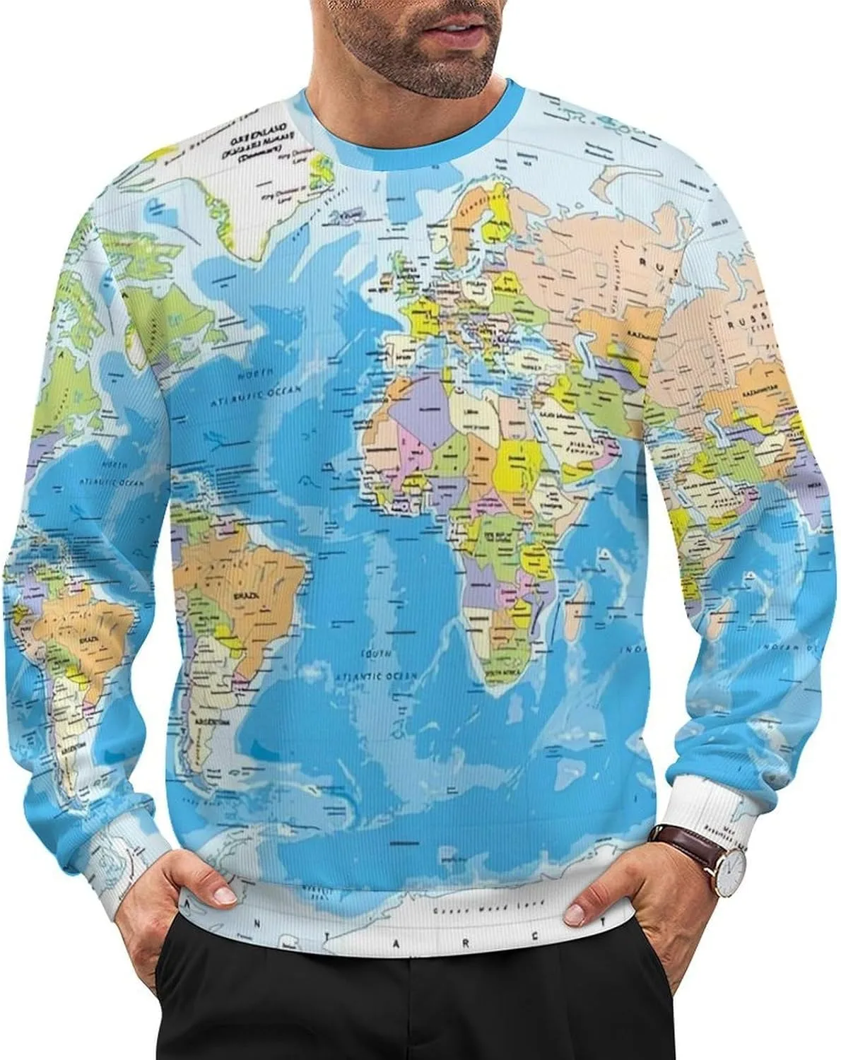 Свитер World Map с длинными рукавами, мягкий и легкий FVDAVGS
Свитер World Map с длинными рукавами, мягкий и легкий FVDAVGS