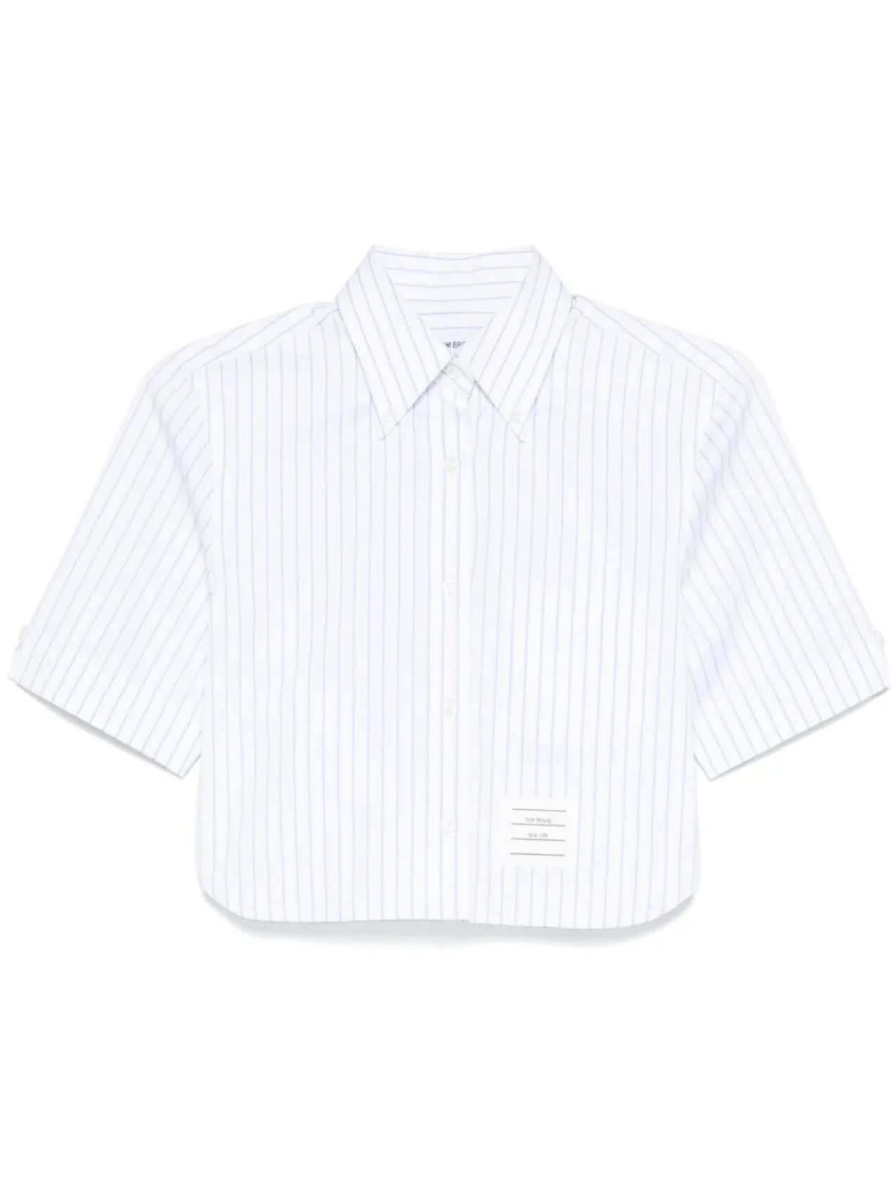 Thom Browne укороченная рубашка в полоску, синий
Thom Browne укороченная рубашка в полоску, синий