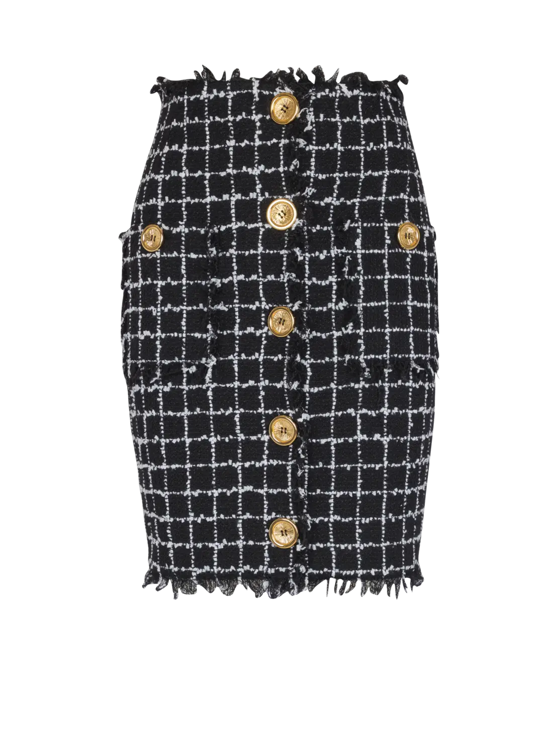 Твидовая юбка-карандаш с пуговицами BALMAIN, черный
Твидовая юбка-карандаш с пуговицами BALMAIN, черный