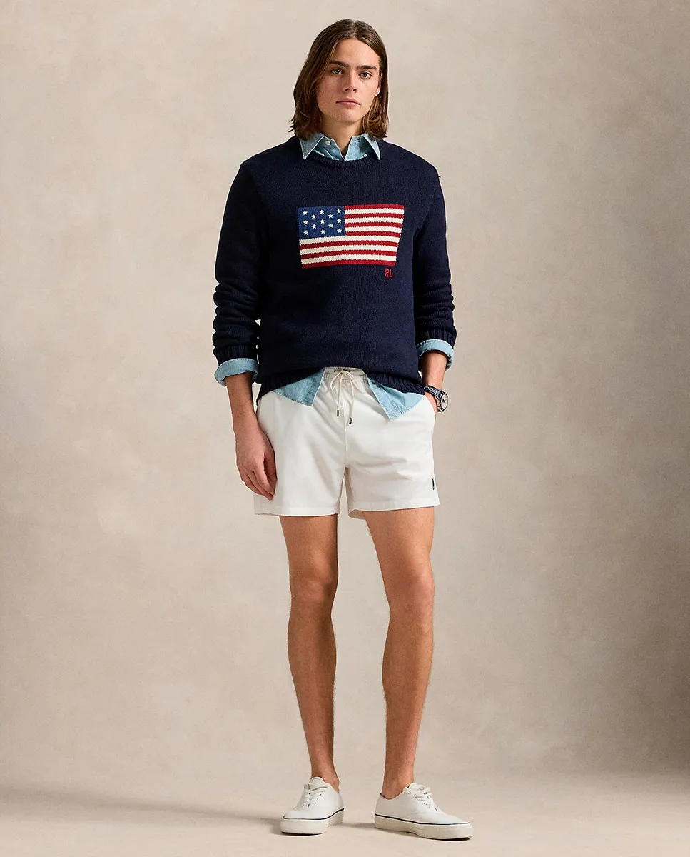 Мужские шорты-бермуды облегающего кроя с эластичной талией Polo Ralph Lauren, белый
Мужские шорты-бермуды облегающего кроя с эластичной талией Polo Ralph Lauren, белый