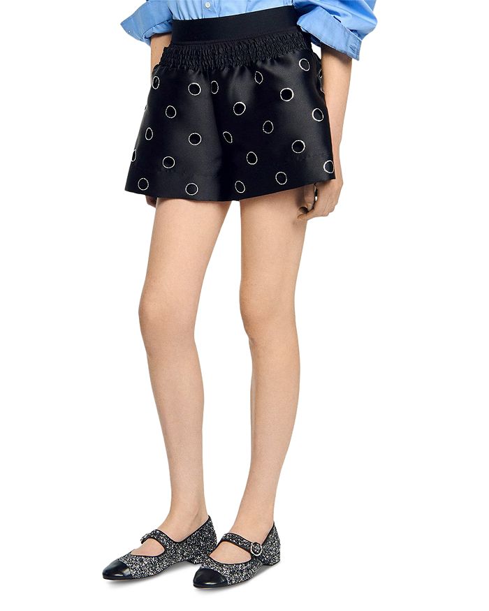 Короткие шорты с пайетками Sandro, черный
Короткие шорты с пайетками Sandro, черный