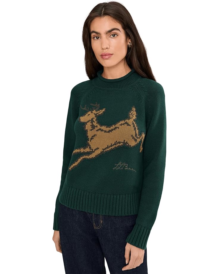 Женский свитер L.L.Bean Signature Original Cotton Rollneck Novelty, Deepest Green Deer
Женский свитер L.L.Bean Signature Original Cotton Rollneck Novelty, Deepest Green Deer
