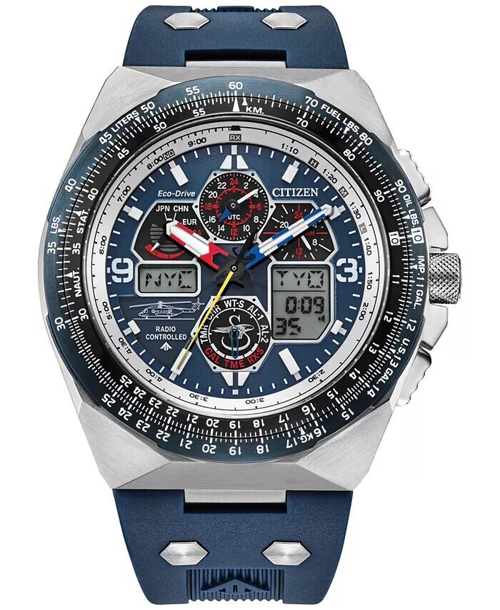 Мужские часы Eco-Drive с хронографом Promaster Air Special Edition Sikorsky Skyhawk, синий ремешок из каучука, 46 мм Citizen, синий
Мужские часы Eco-Drive с хронографом Promaster Air Special Edition Sikorsky Skyhawk, синий ремешок из каучука, 46 мм Citizen, синий