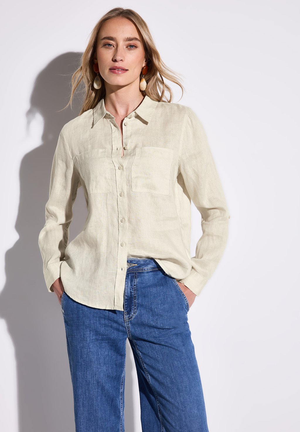 Блузка на пуговицах Street One, песочный
Блузка на пуговицах Street One, песочный