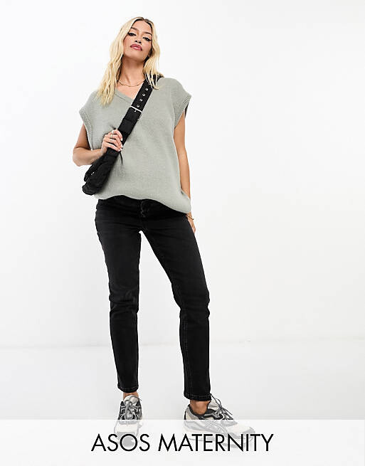 Черные узкие джинсы для мам ASOS DESIGN Maternity
Черные узкие джинсы для мам ASOS DESIGN Maternity