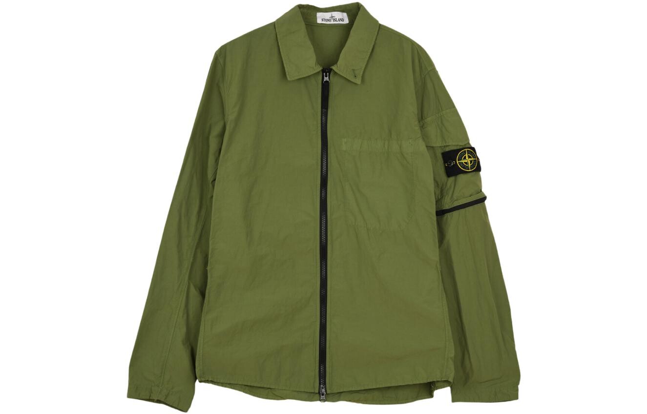 Куртка мужская оливково-зеленая Stone Island, оливково-зеленый 
Куртка мужская оливково-зеленая Stone Island, оливково-зеленый