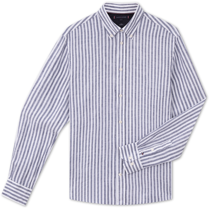 Tommy Hilfiger Мужская рубашка в сине-белую полоску
Tommy Hilfiger Мужская рубашка в сине-белую полоску
