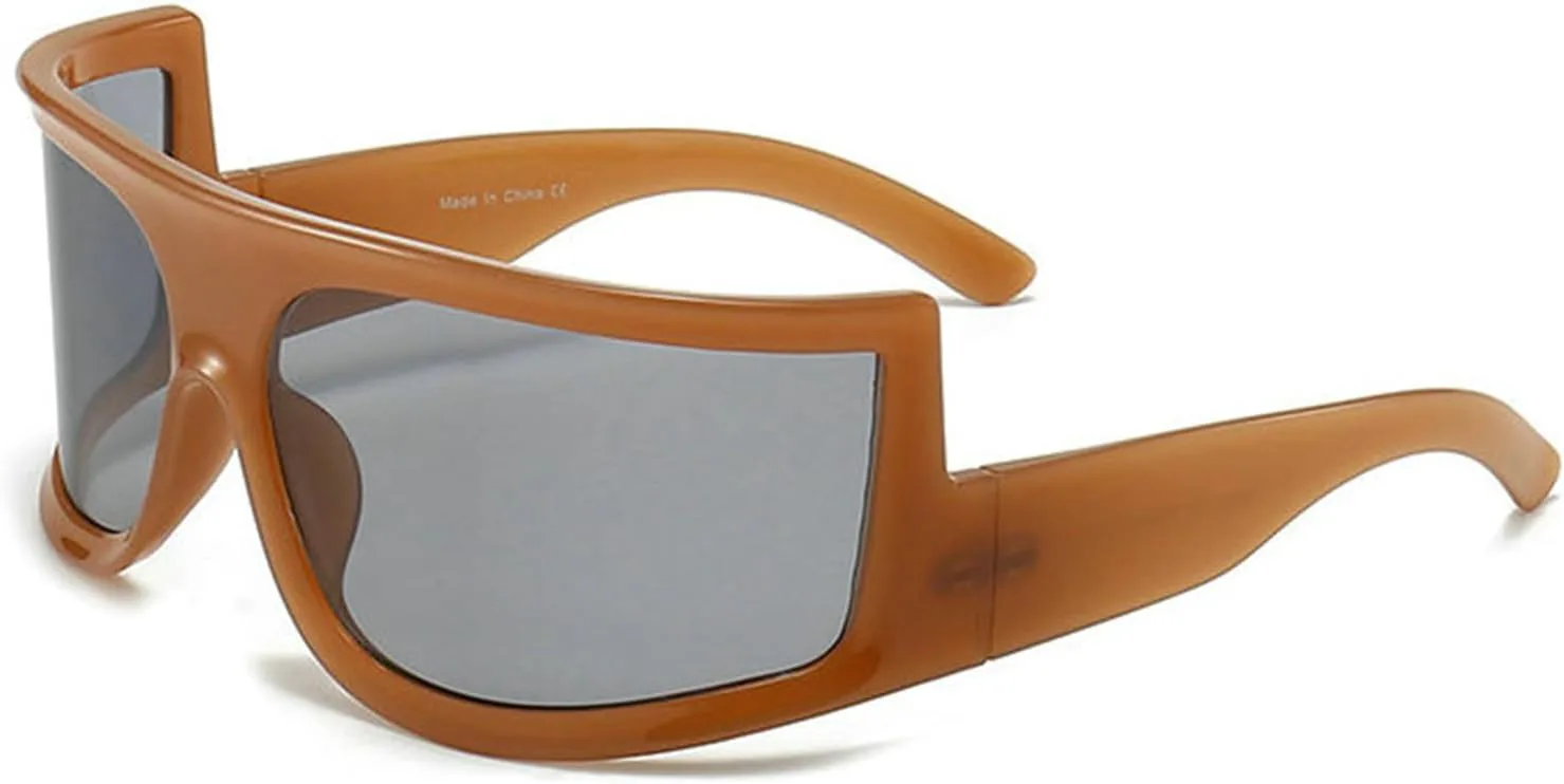 Willochra — большие панк-солнцезащитные очки в стиле Y2K, новые, для женщин и мужчин, роскошные солнцезащитные очки с защитой от УФ-излучения UV400, Brown
Willochra — большие панк-солнцезащитные очки в стиле Y2K, новые, для женщин и мужчин, роскошные солнцезащитные очки с защитой от УФ-излучения UV400, Brown