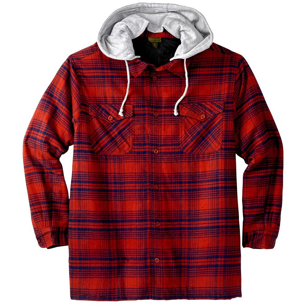 Boulder Creek от KingРазмер: мужская куртка-рубашка со съемным капюшоном больших и высоких размеров, цвет Bordeaux Plaid
Boulder Creek от KingРазмер: мужская куртка-рубашка со съемным капюшоном больших и высоких размеров, цвет Bordeaux Plaid