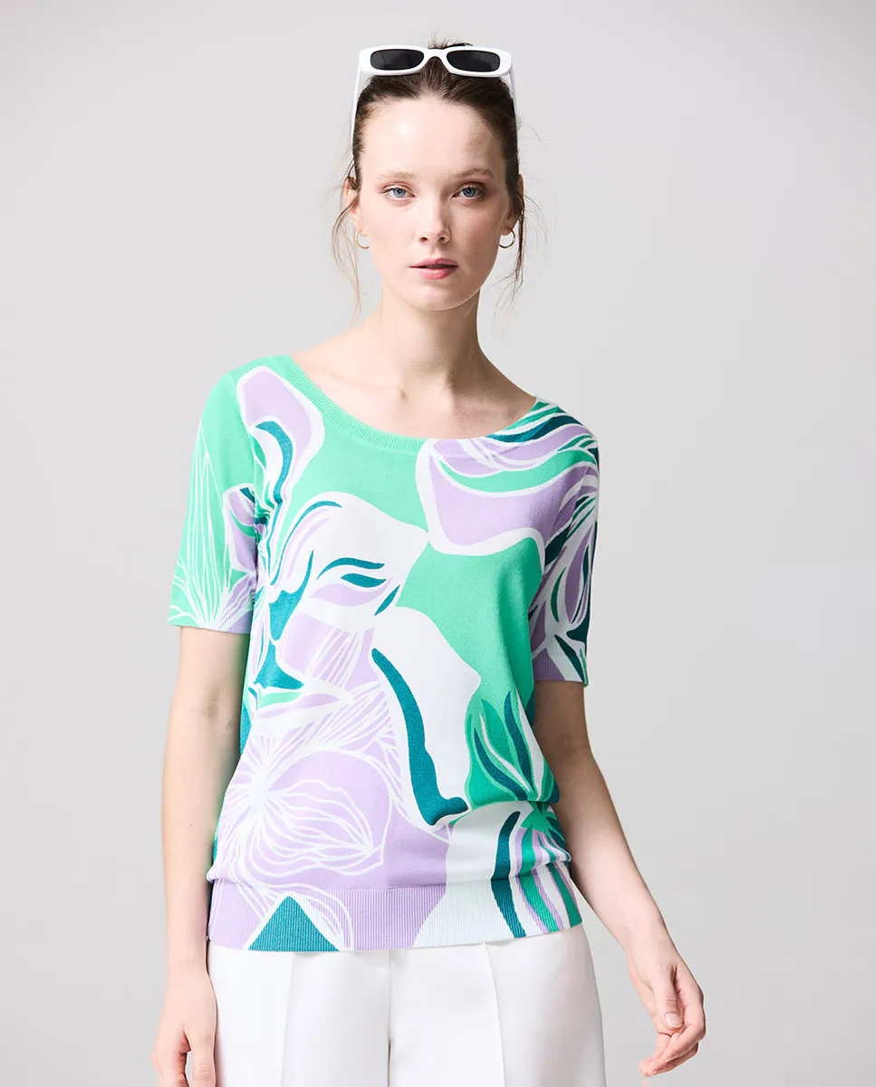 Женский цветочный свитер с открытой горловиной и рукавами до локтя Escorpion, многоцветный
Женский цветочный свитер с открытой горловиной и рукавами до локтя Escorpion, многоцветный