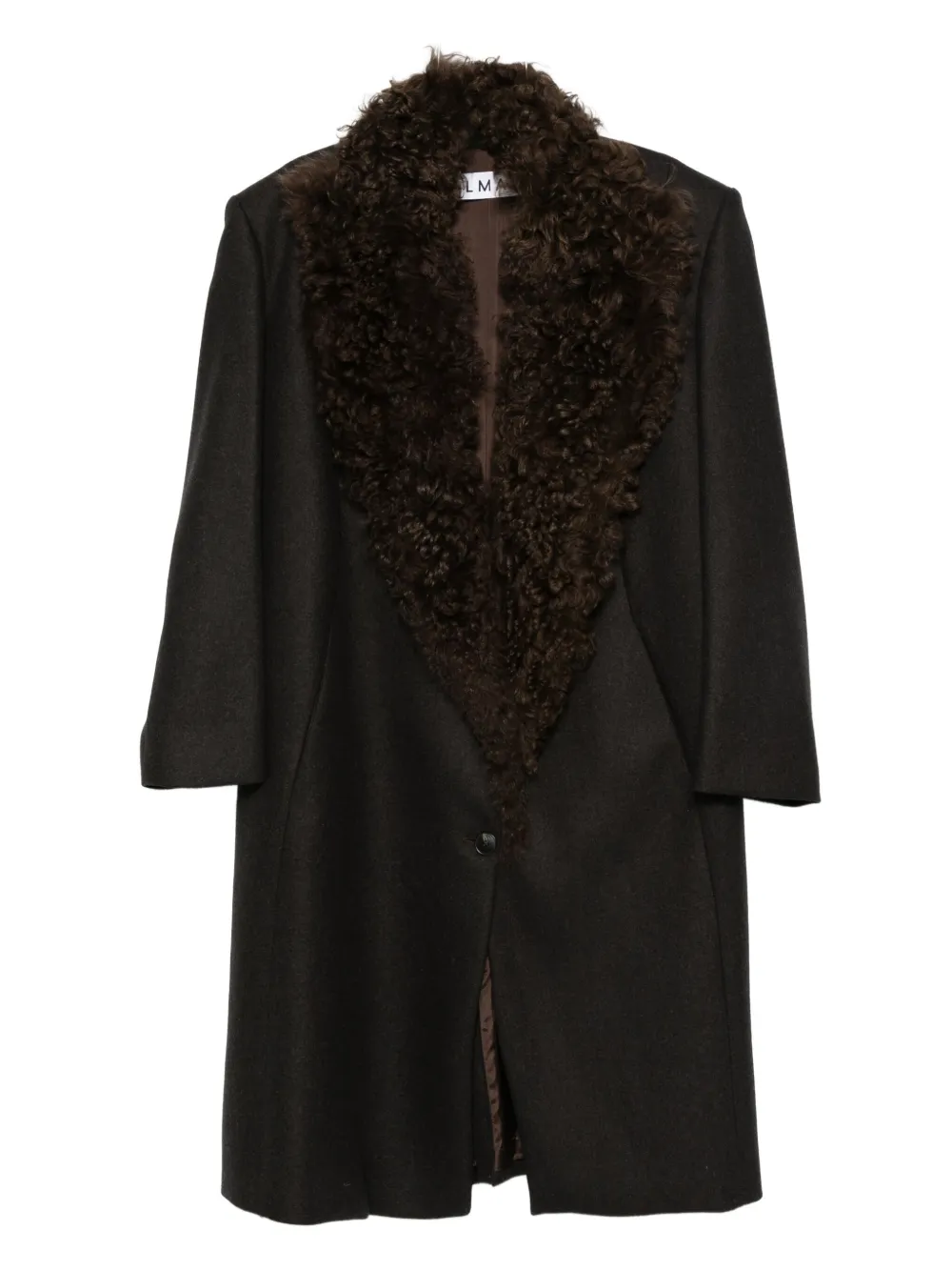 Однобортное пальто с воротником из овчины Almaz, коричневый
Однобортное пальто с воротником из овчины Almaz, коричневый