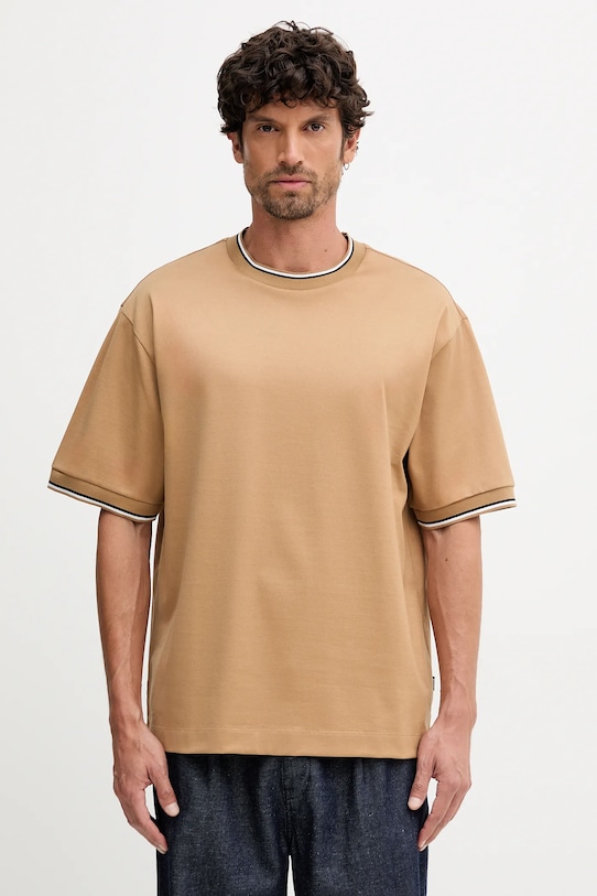 Хлопковая футболка Boss, зеленый
Хлопковая футболка Boss, зеленый