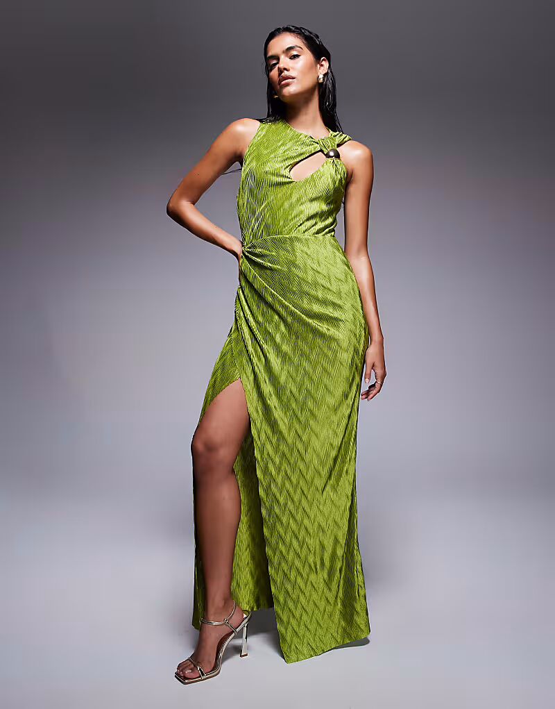 Длинное платье без рукавов с драпировкой и вырезами, с отделкой, зеленого цвета от ASOS DESIGN
Длинное платье без рукавов с драпировкой и вырезами, с отделкой, зеленого цвета от ASOS DESIGN