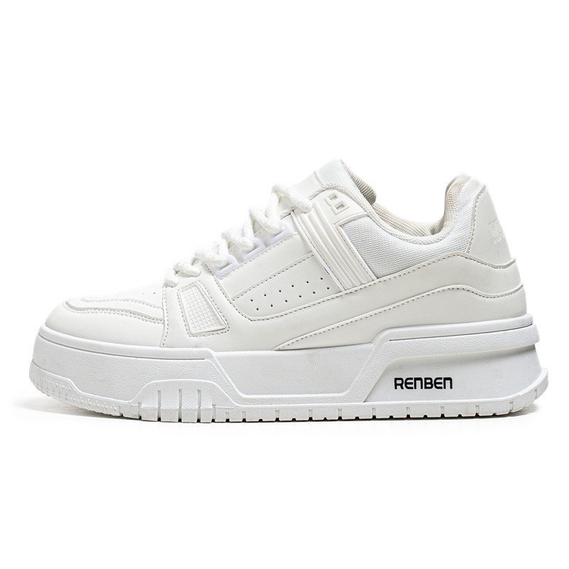 RENBEN Мужские белые устойчивые к истиранию низкие скейтерские кроссовки с эффектом увеличения роста, цвет White
RENBEN Мужские белые устойчивые к истиранию низкие скейтерские кроссовки с эффектом увеличения роста, цвет White