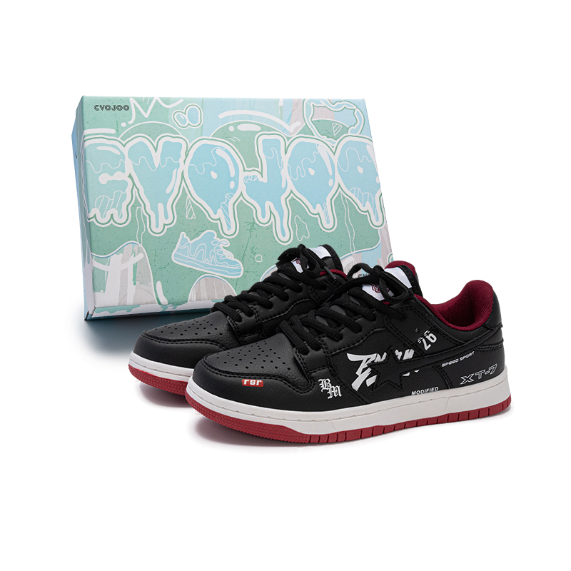 CVOJOO Скользоустойчивые унисекс скейтерские кеды лоу-топ черно-бордовые, цвет Black Burgundy
CVOJOO Скользоустойчивые унисекс скейтерские кеды лоу-топ черно-бордовые, цвет Black Burgundy