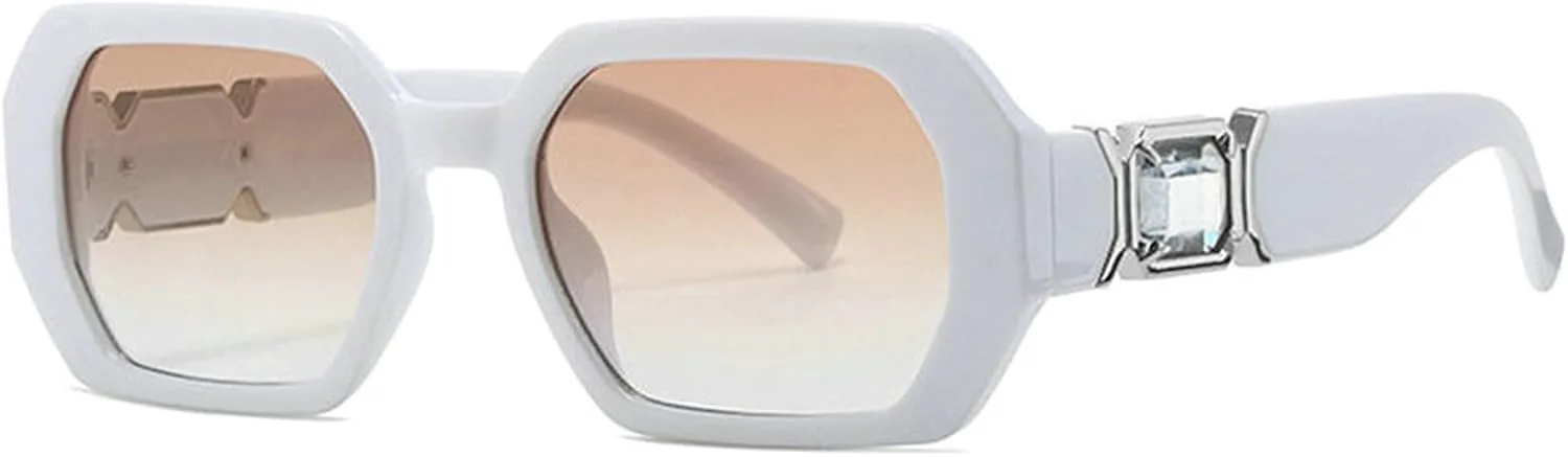 Willochra Модные прямоугольные солнцезащитные очки со стразами для женщин, квадратные, с бриллиантами, маленькие, с кристаллами, для вечеринок и вождения, White
Willochra Модные прямоугольные солнцезащитные очки со стразами для женщин, квадратные, с бриллиантами, маленькие, с кристаллами, для вечеринок и вождения, White