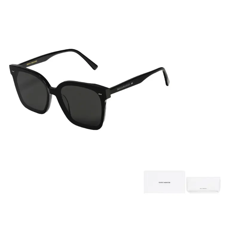 GENTLE MONSTER Пластиковая оправа квадратные солнцезащитные очки унисекс, Black 
GENTLE MONSTER Пластиковая оправа квадратные солнцезащитные очки унисекс, Black