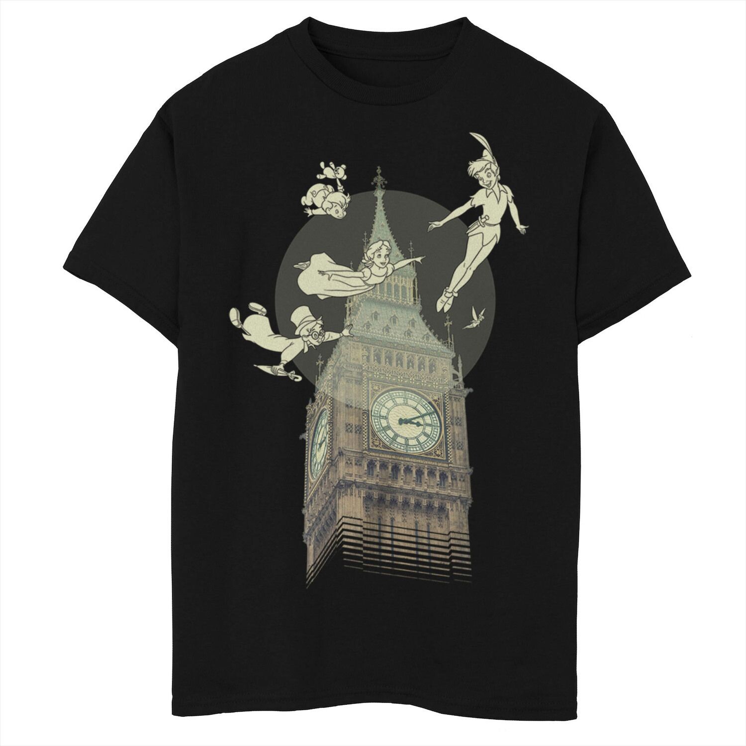 Футболка с рисунком «Питер Пэн» для мальчиков 8–20 лет «Летящие мимо башни с часами» Диснея Licensed Character 
Футболка с рисунком «Питер Пэн» для мальчиков 8–20 лет «Летящие мимо башни с часами» Диснея Licensed Character
