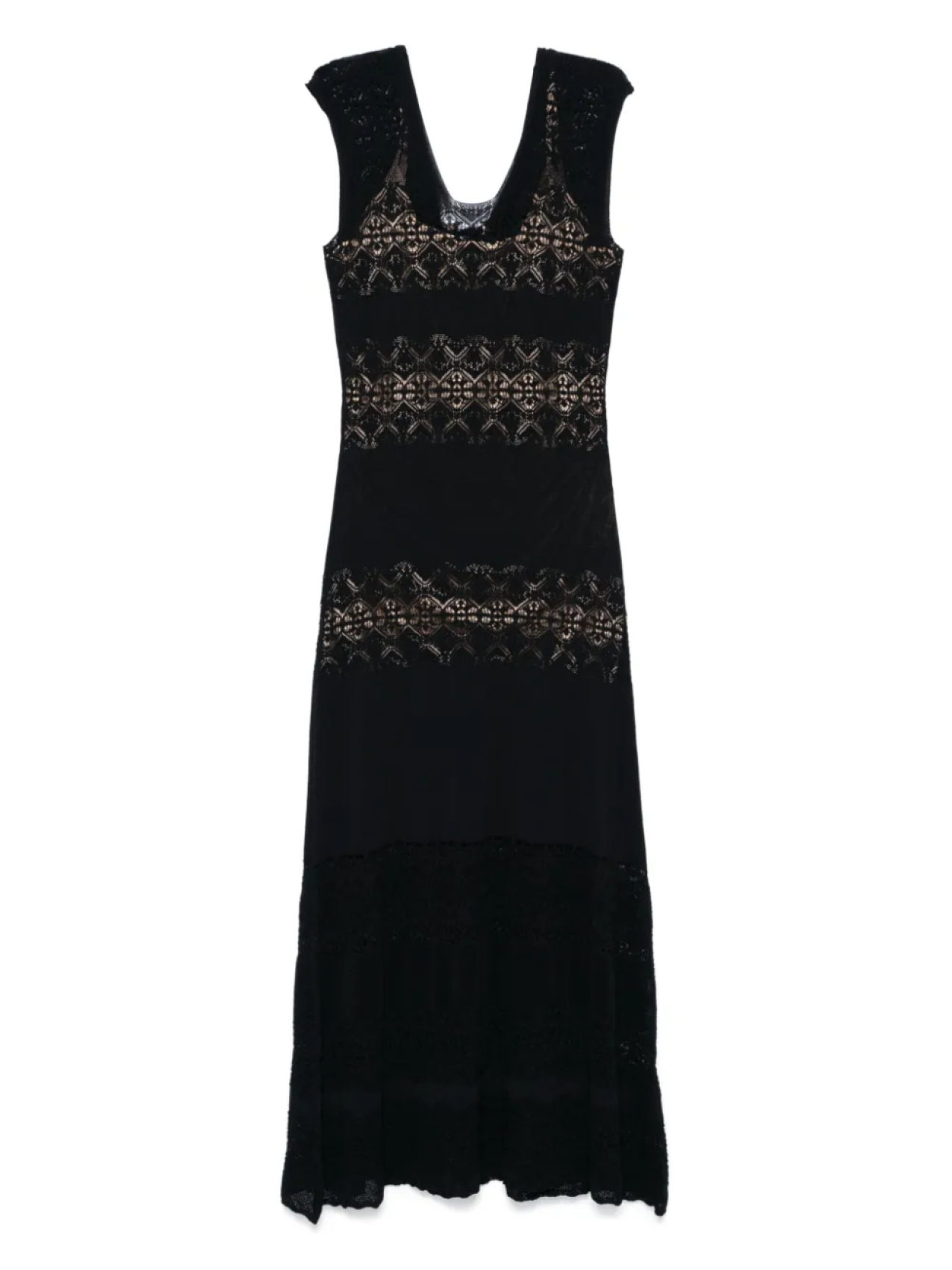 Платье макси с деталями из вязки крючком TWINSET, черный
Платье макси с деталями из вязки крючком TWINSET, черный